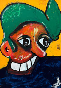 68cm x 48cm | Materials used: Acryl, oil pastel, posca, bic pen, red ink pen, permanent marker on cardboard